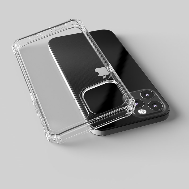 i gcás iphone 12, sals te 2mm armúr turraingthe turrainge cás teileafóin soiléir soiléir tpu le haghaidh iphone se go 11 12 pro max 2020 cás bog