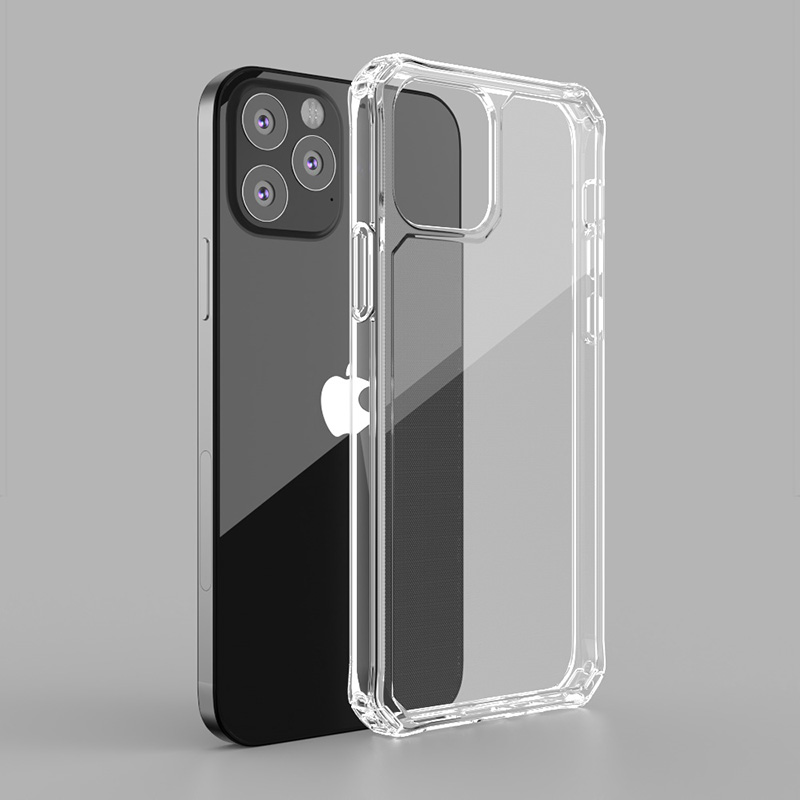 i gcás iphone 12, sals te 2mm armúr turraingthe turrainge cás teileafóin soiléir soiléir tpu le haghaidh iphone se go 11 12 pro max 2020 cás bog
