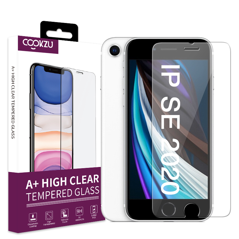 Scannán Scáileán Gloine Teochta Préimhe Te 9H Do Chosantóir Scáileáin Apple Iphone SE 2020